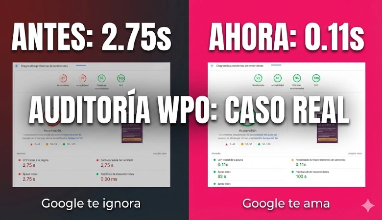 wpo, caso real de auditoria web como pasar de que google pase de ti a que te ame